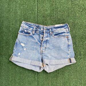 Light Blue Denim Women Shorts